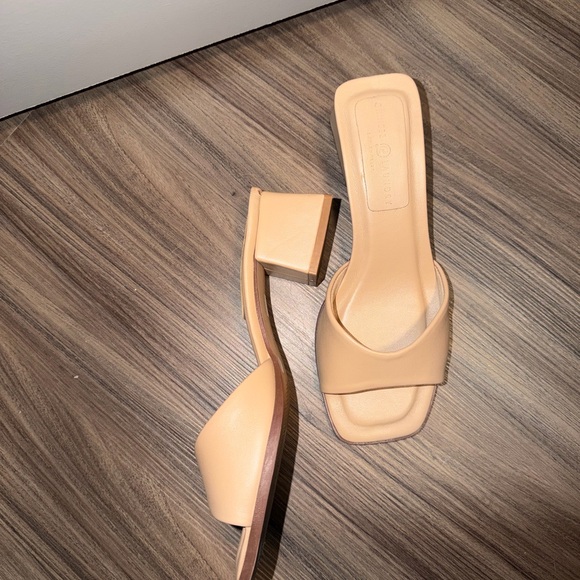 Beige Block Heel Slide Sandals - Chinese Laundry - Picture 3 of 3